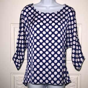 Bobeau Women’s Polka Dot Top M